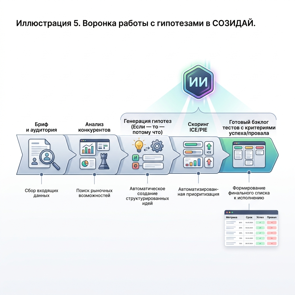 Воронка работы с гипотезами
