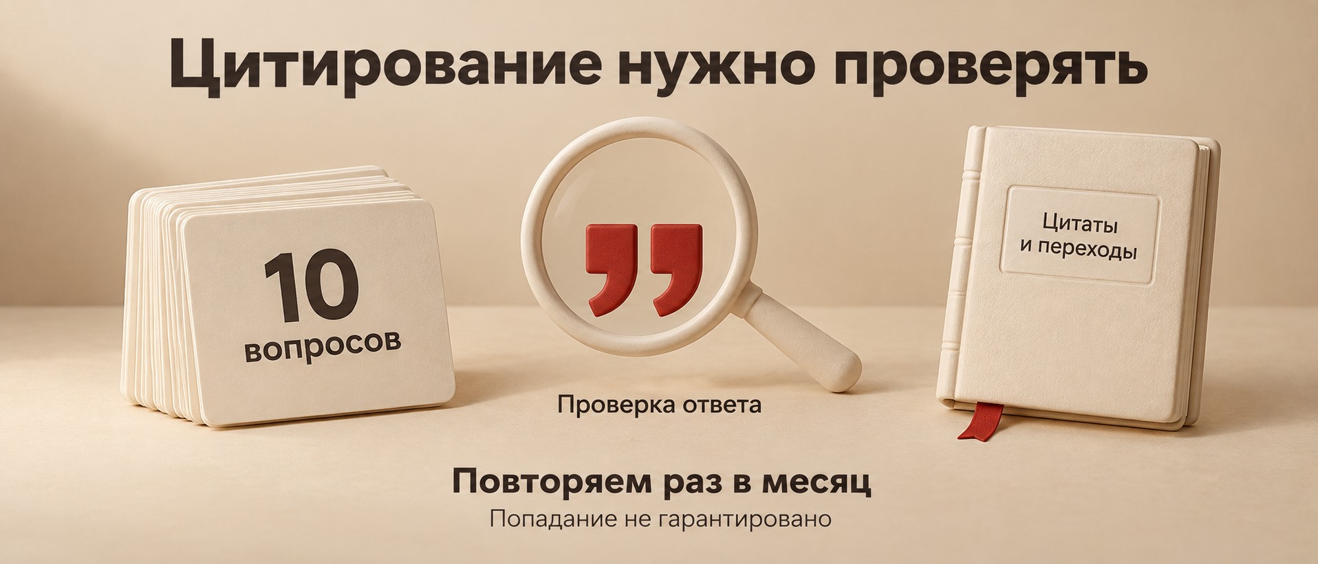 Проверка цитирования и переходов по десяти вопросам