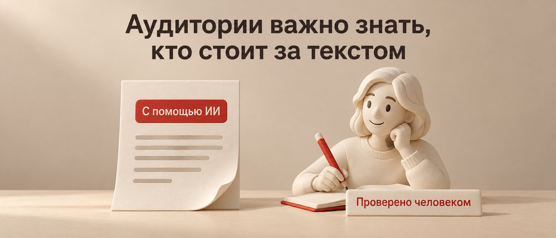 Читателю важно понимать роль ИИ и человека